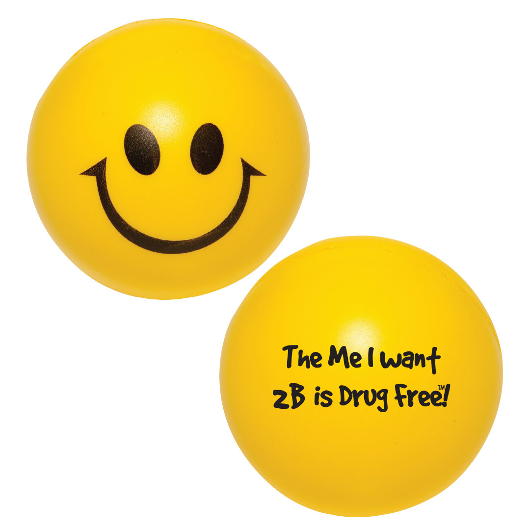 The Me I Want 2B Is Drug Free! Smiley Face Stress Ball