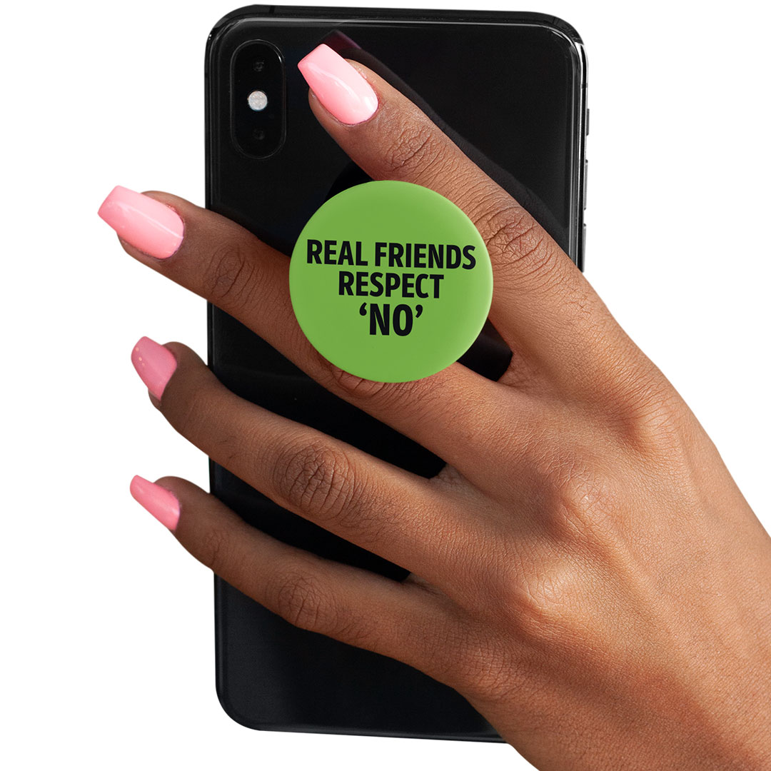 PopUp Phone Gripper – Real Friends Respect ‘NO’