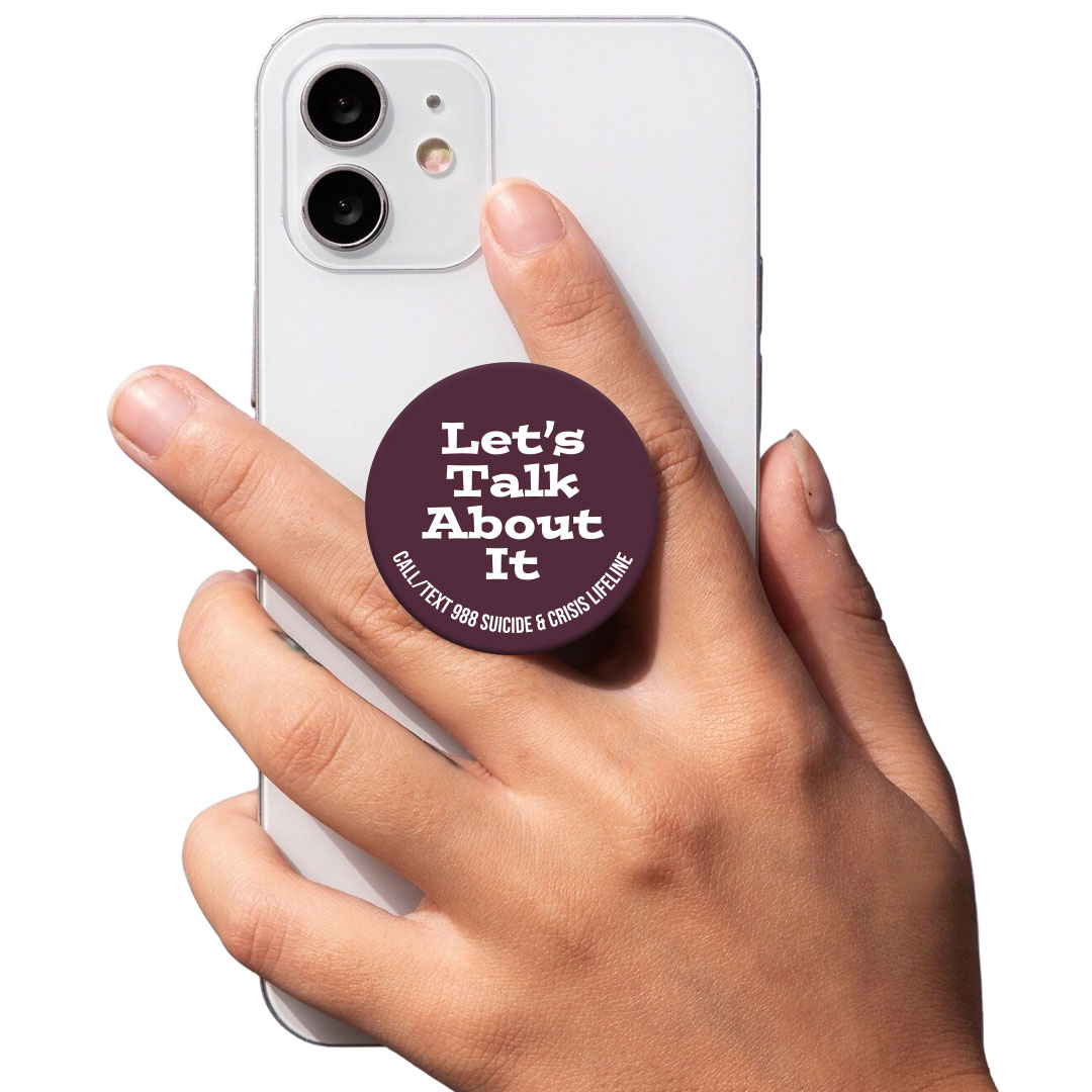 Mental Health PopUp Phone Gripper: Let’s Talk About It
