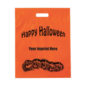 Bag – Halloween, Frosted Orange – 12″W X 15″H X 3″ Gusset – Customizable