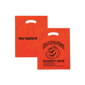 Bag – Halloween, Die Cut Orange – 12″W X 15″H X 3″ Gusset – Customizable