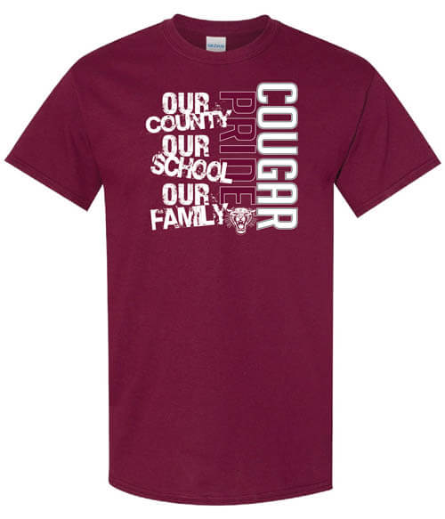 School Spirit Shirt: Our County, Our School, Our Family School Spirit Shirt: Our County, Our School, Our Family