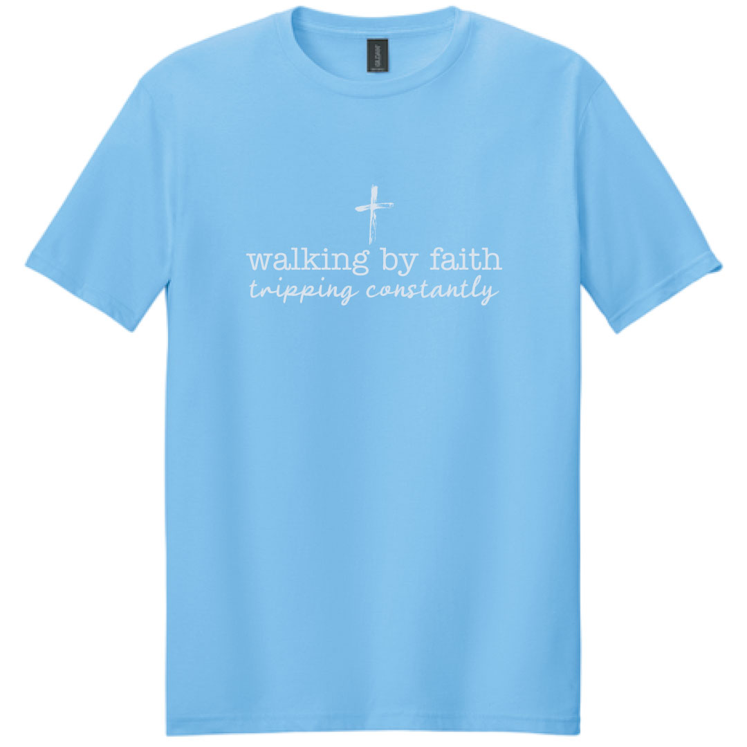 Walking By Faith – Carolina Blue Shirt
