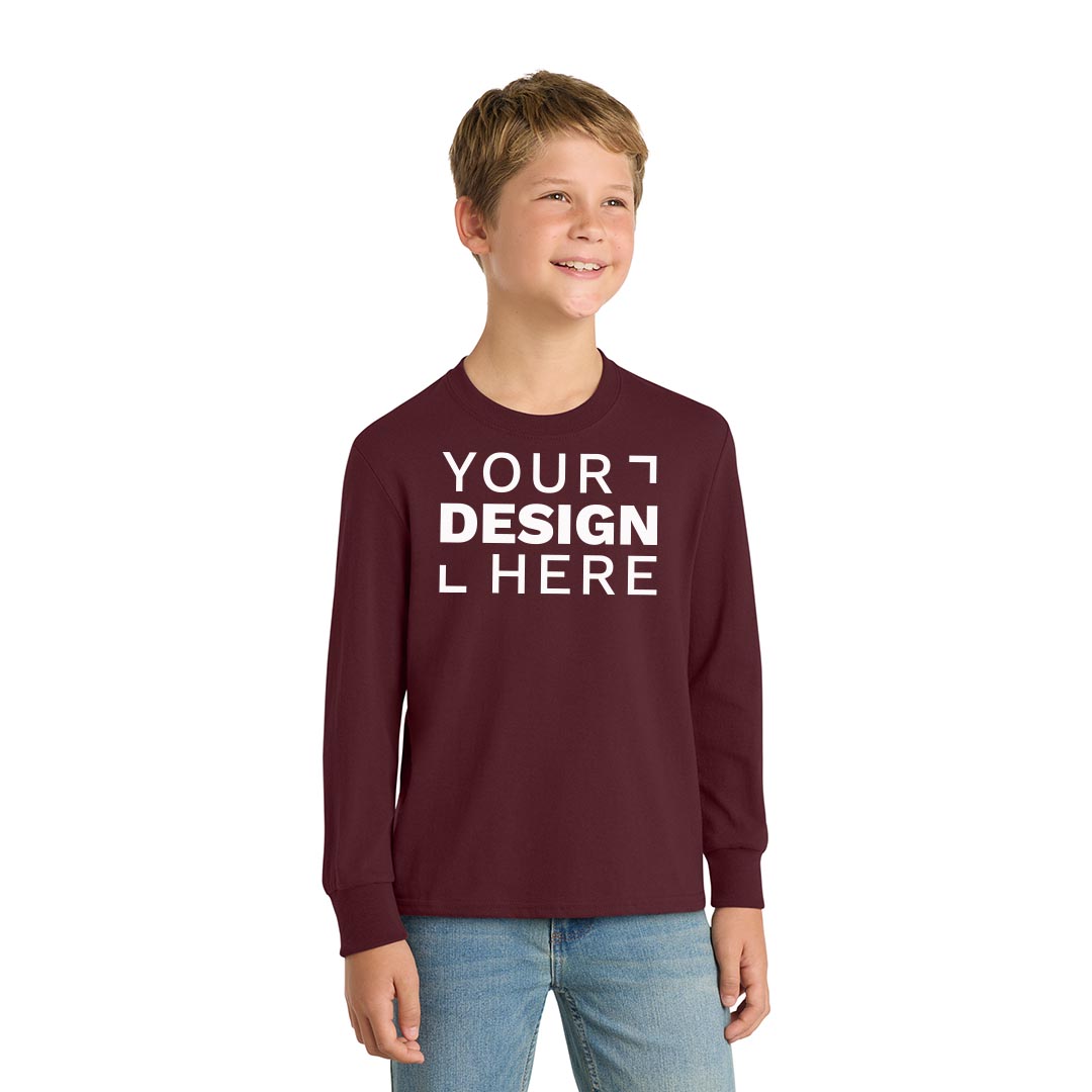 Port & Company Youth Long Sleeve Core Cotton Tee