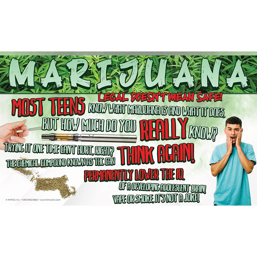 Dangers of Vaping Banner: Marijuana Legal Doesn’t Mean Safe!