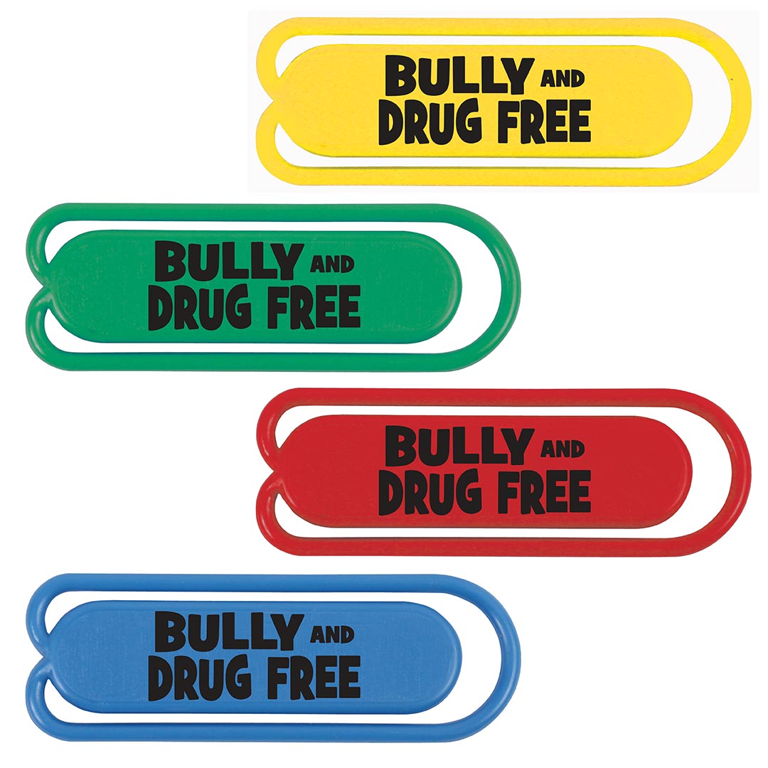 Bully and Drug Free Assorted Jumbo Paperclips Bully and Drug Free Assorted Jumbo Paperclips
