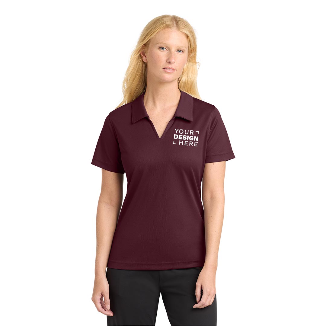 Sport Tek Dri Mesh V-Neck Sport Shirt – – Ladies – Screenprint