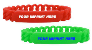 Bracelet – Silicone – Chain Link – Screenprinted – Customizable