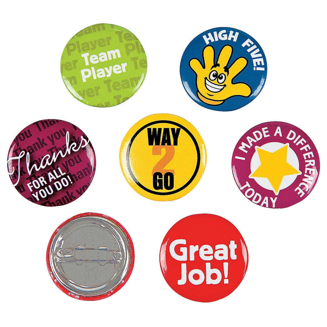 Buttons: Mini Recognition Buttons – Set of 48