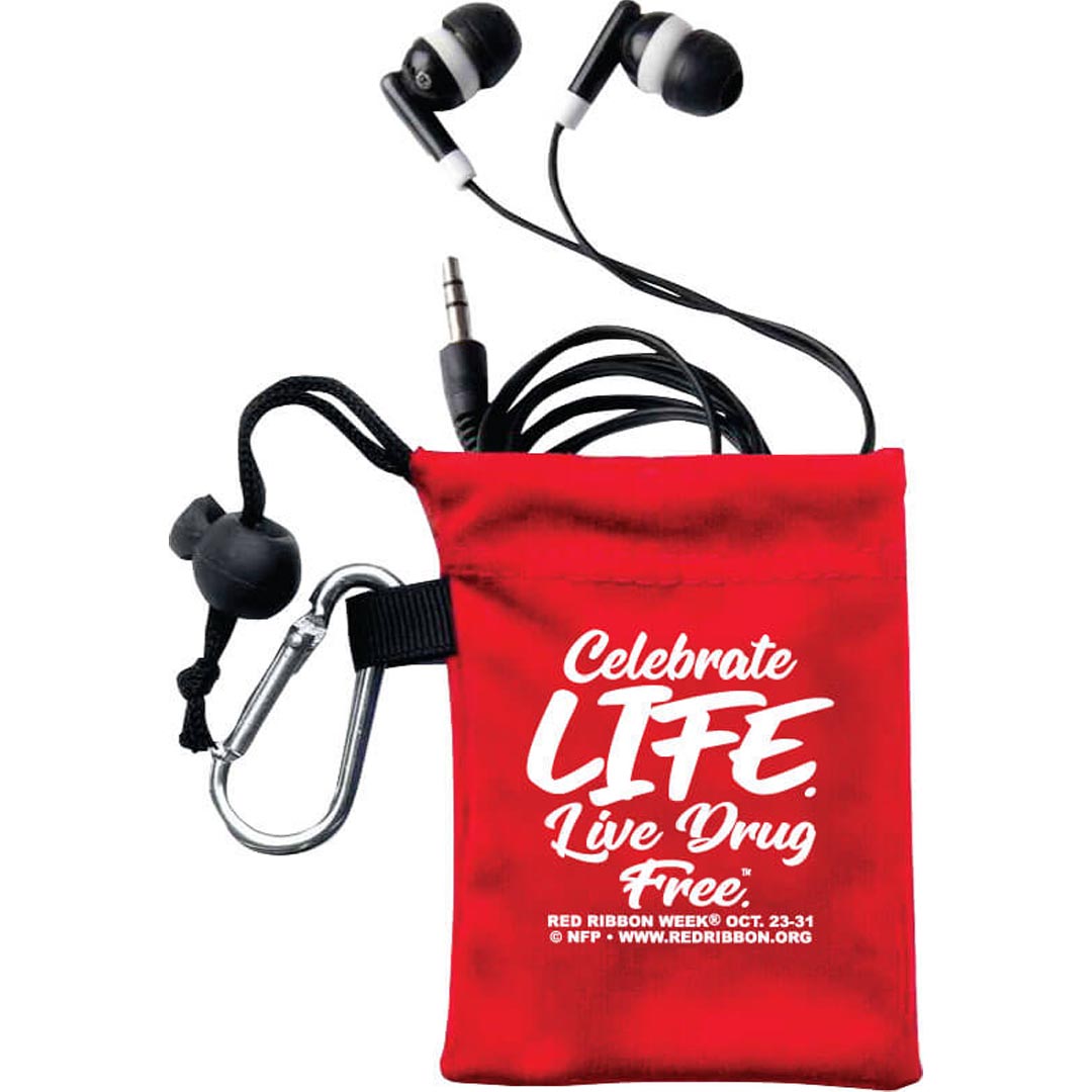 Drug Prevention EarBuds: Celebrate Life. Live Drug Free.™