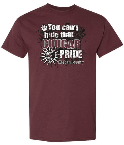 School Spirit Shirt: You Can’t Hide That Cougar Pride School Spirit Shirt: You Can’t Hide That Cougar Pride