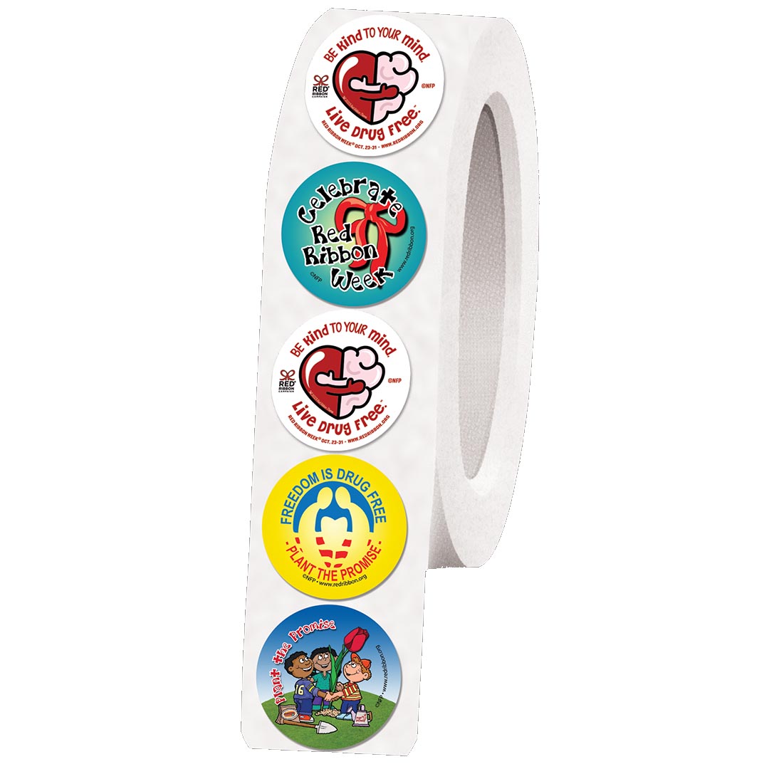 Drug Prevention Sticker Assorted Roll | Life Is A Movie, Film Drug Free.™