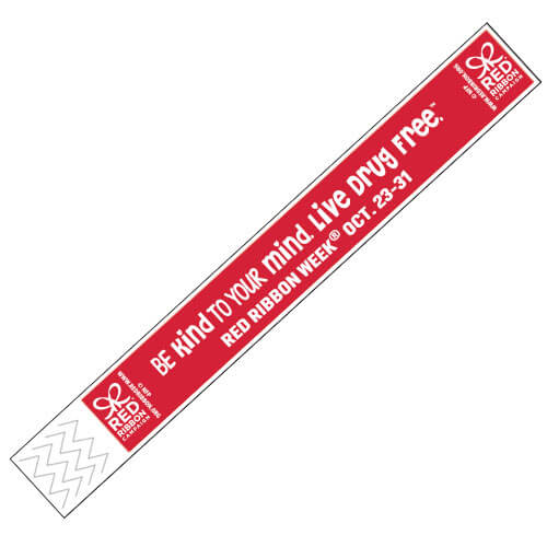 Red Ribbon Week Tyvek Wristbands