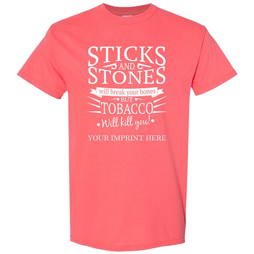 Tobacco Prevention Shirt: Sticks And Stones – Customizable Tobacco Prevention Shirt: Sticks And Stones – Customizable