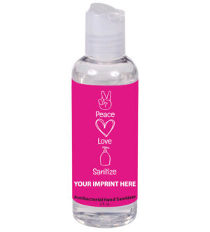 Health Awareness Hand Sanitizer (Customizable): Peace. Love. Sanitize. Hand Sanitizer