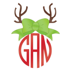 Holiday and Seasonal Banner (Customizable): Christmas – Monogram