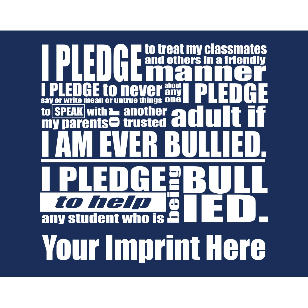 Bullying Prevention Banner (Customizable): I Pledge