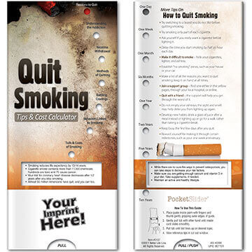 Stop Smoking – Quitting Tips & Cost Calculator Pocket Sliders – Customizable