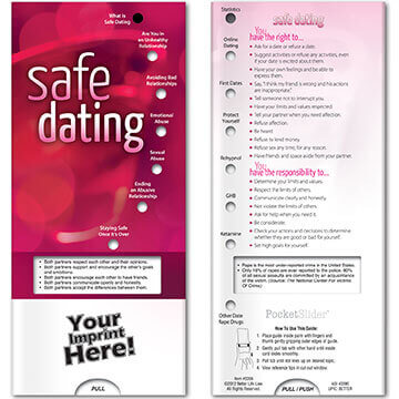 Date Rape And Safe Dating Pocket Sliders – Customizable