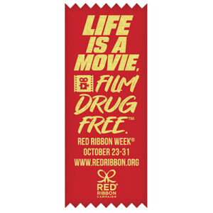 Red Ribbon Week Ribbons Self Stick