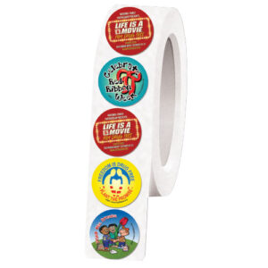 Red Ribbon Week Sticker Assorted Roll