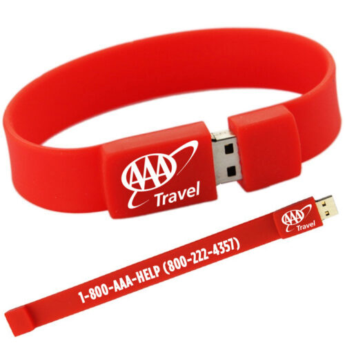 1 GB Flash Drive Silicone Bracelet- Customizable