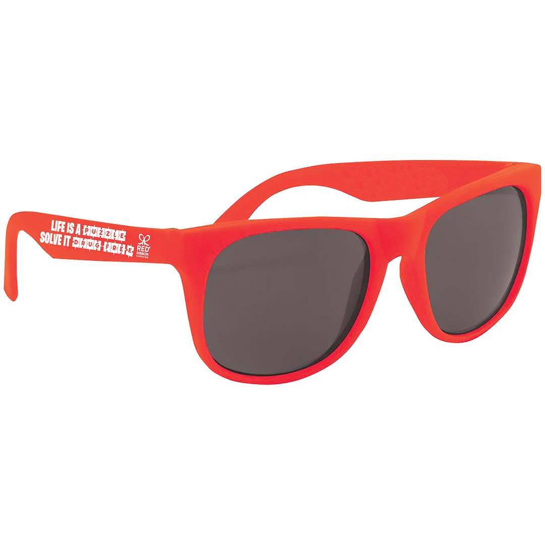 Plastic Red Ribbon Week Sunglasses Plastic Red Ribbon Week Sunglasses