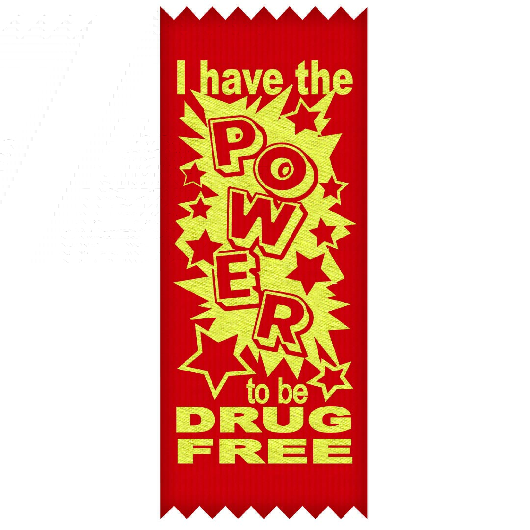 I Have the Power to be Drug Free – SELF-STICK Ribbons