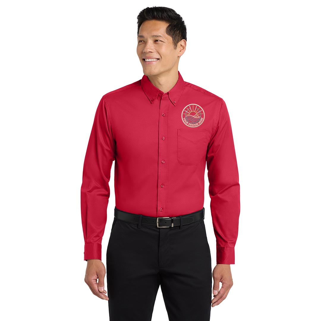 Port Authority Long Sleeve Easy Care Shirt – Mens- Embroidered – Customizable