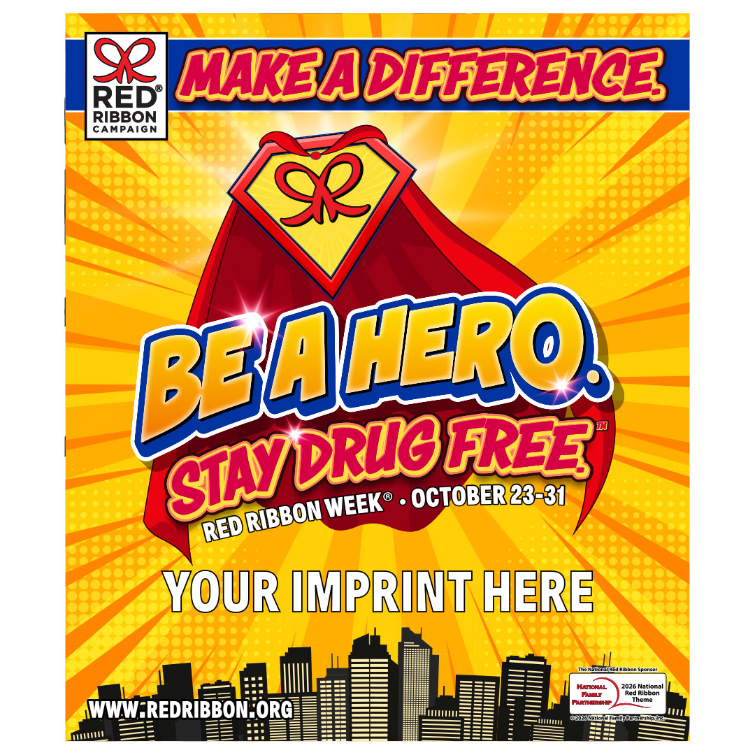 2026 Red Ribbon Week Banner – CUSTOMIZABLE