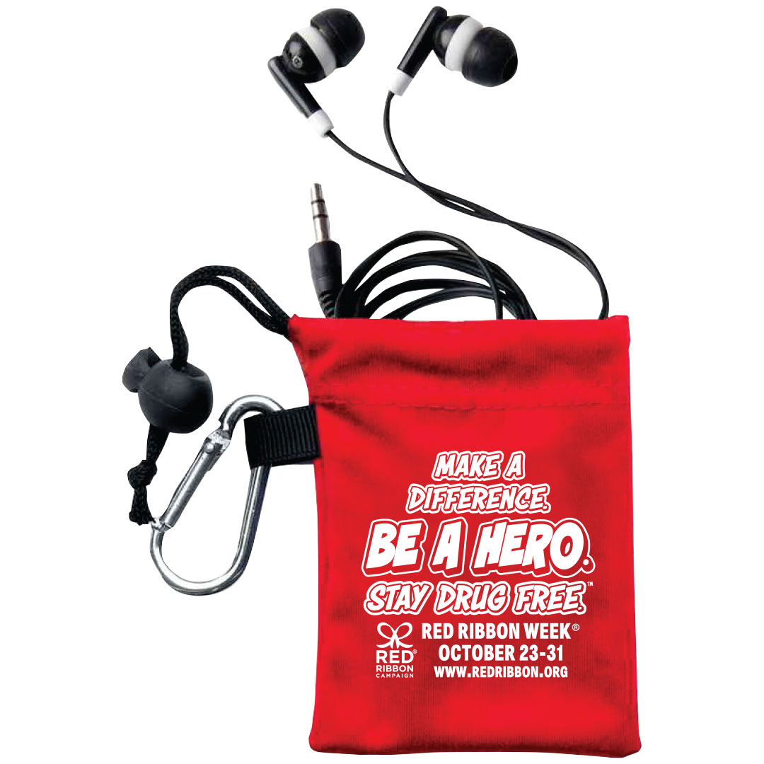 Red Ribbon Week EarBuds