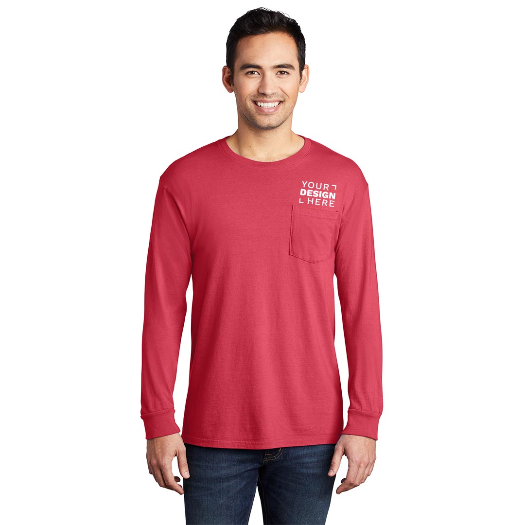 Port & Company Long Sleeve Essential Pocket Tee