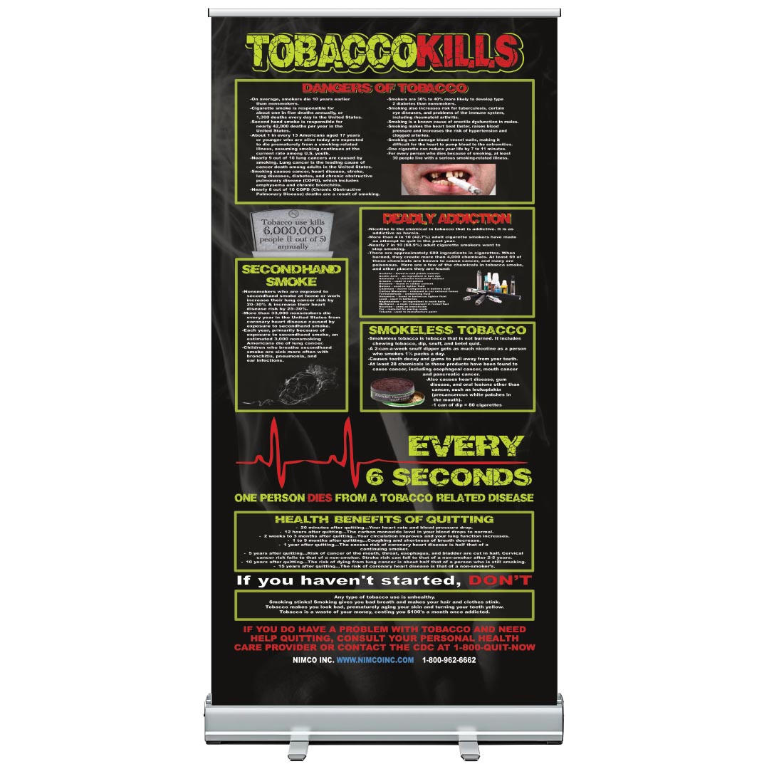 Tobacco Kills – Table Top Retractable Presentation Banner