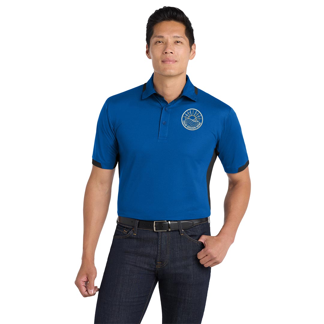 Port Authority Dry Zone Colorblock Ottoman Polo-Embroidered