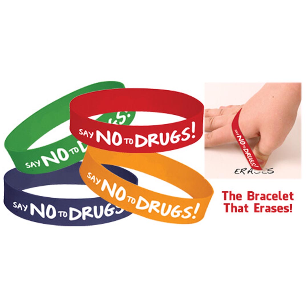 Say No to Drugs! Eraselet® – A Bracelet that Erases – Assorted Colors