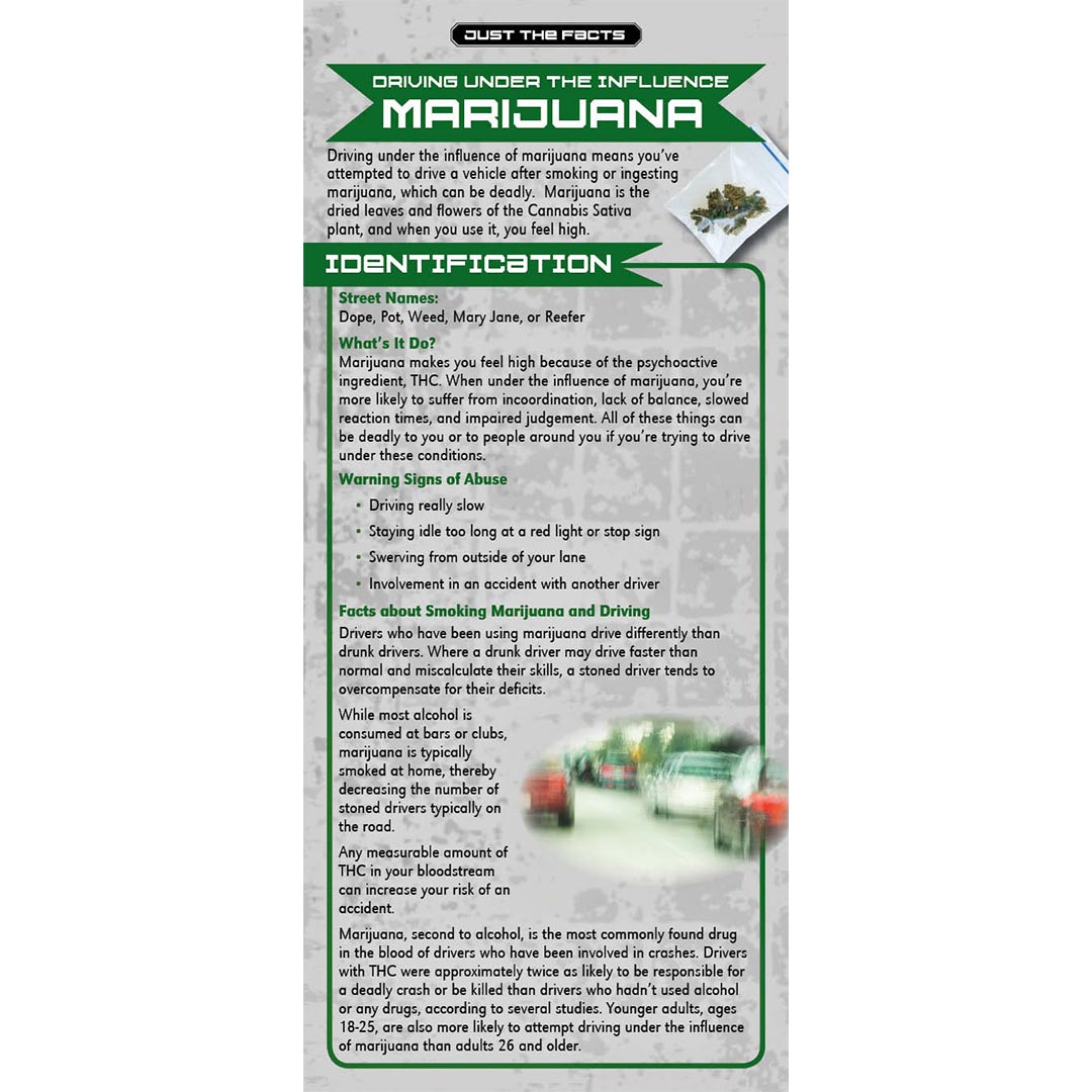 Just The Fact Rack Cards: Driving Under the Influence of Marijuana