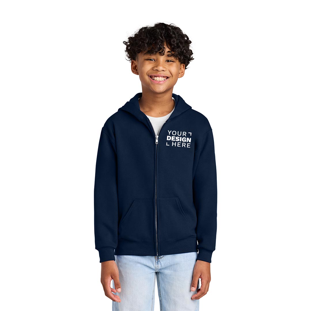 Youth NuBlend Full-Zip Hooded Sweatshirt