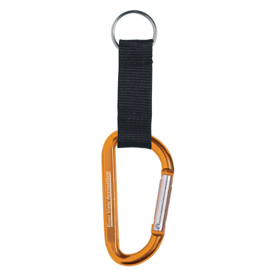 Carabiner With Strap And Keychain- Customizable