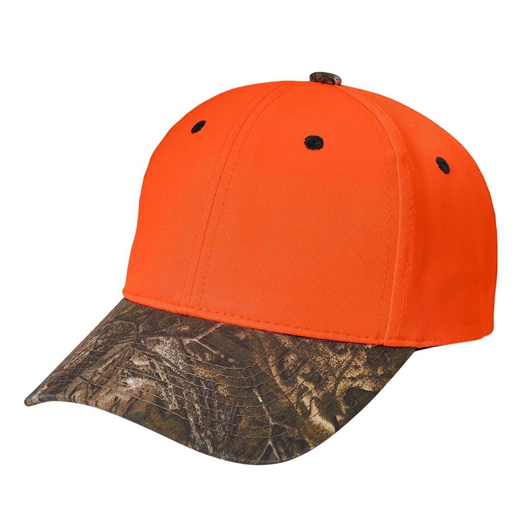 Port Authority Enhanced Visibility Cap (Hat) with Camo Brim-Embroidered