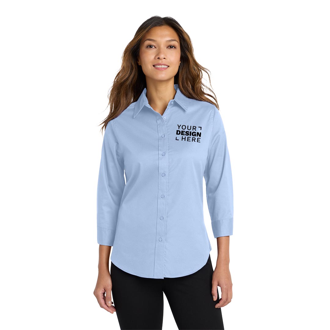 Port Authority Ladies 3/4-Sleeve Easy Care Shirt – Screenprinted – Customizable