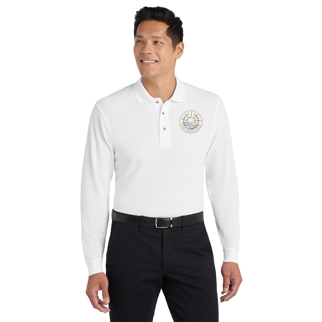 Port Authority Long Sleeve Silk Touch Sport Shirt – Embroidered