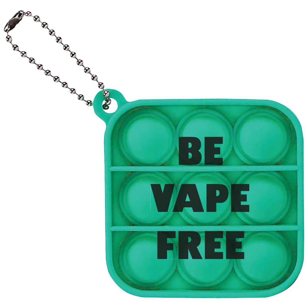 Bubble Pop Fidget Keychain: Be Vape Free