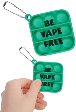 Bubble Pop Fidget Keychain: Be Vape Free Bubble Pop Fidget Keychain: Be Vape Free