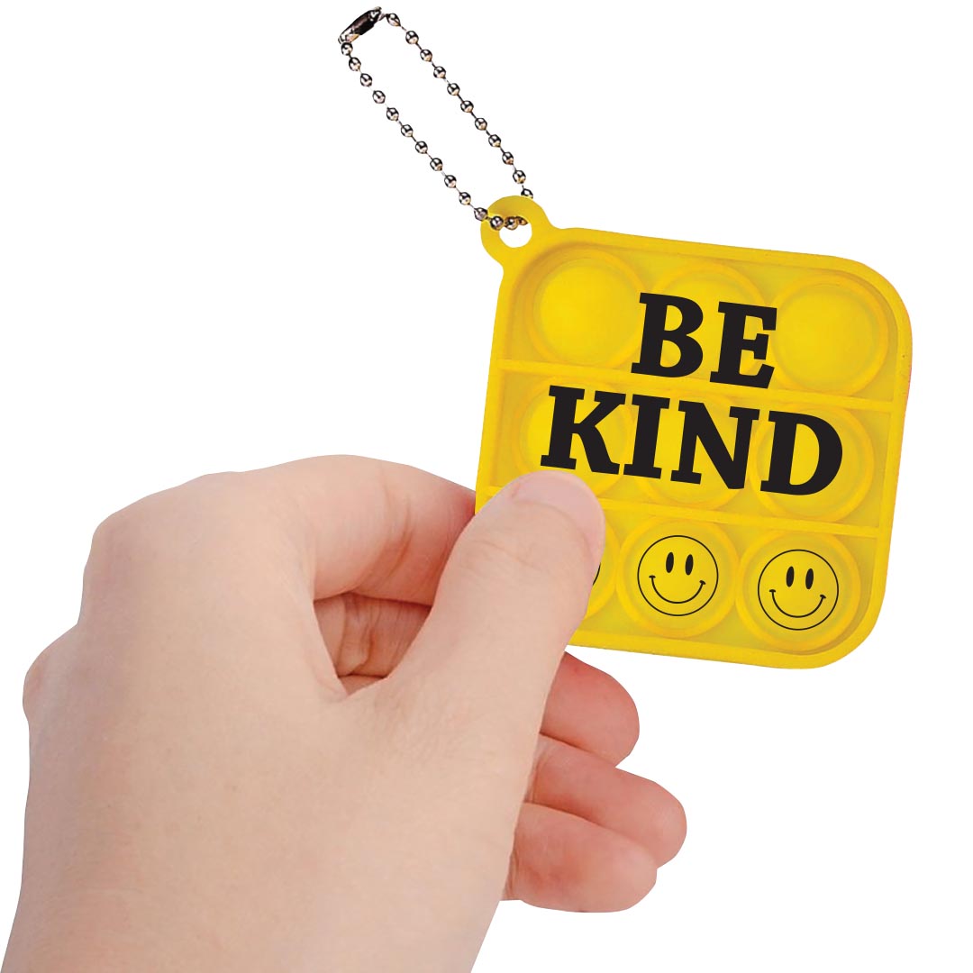 Bubble Pop Fidget Keychain: Be Kind