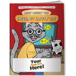Meet Webby the Internet Safety Cat Coloring Book – Customizable