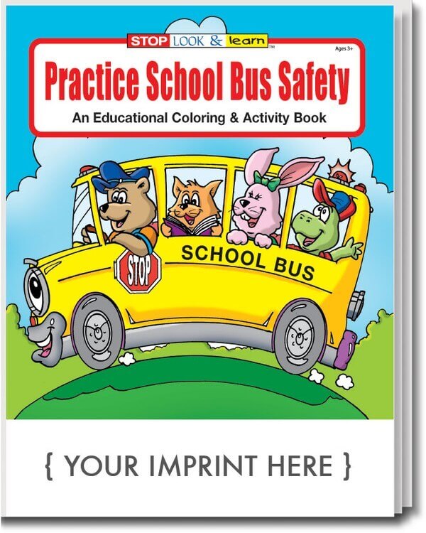 Practice School Bus Safety Coloring And Activity Book – Customizable
