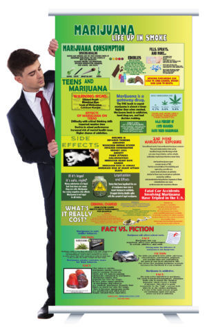 Marijuana – Life Up In Smoke Retractable Banner (33.5″ x 79″)