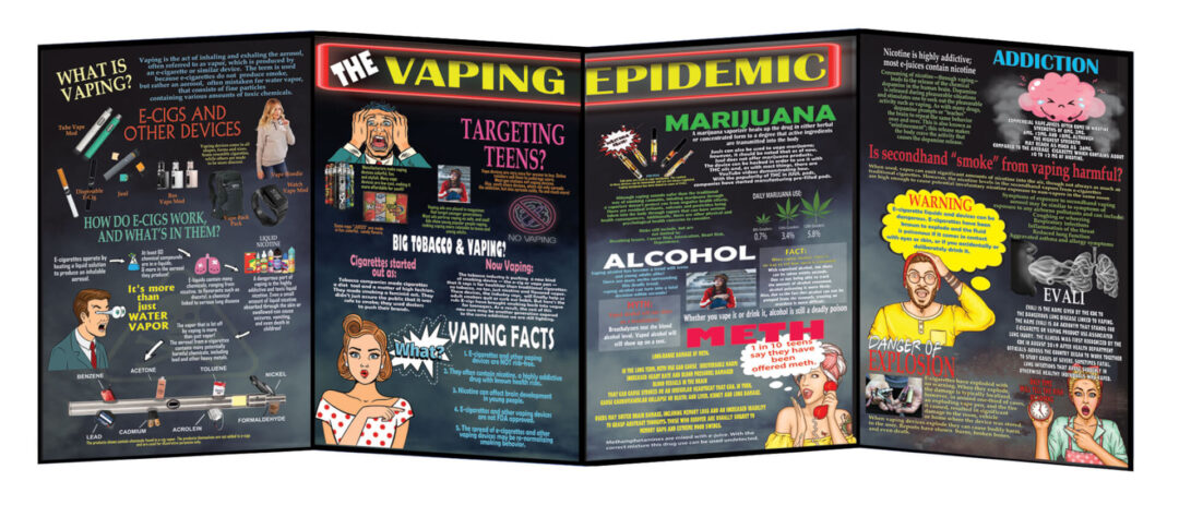 The Vaping Epidemic- Danger of Vaping Folding Display