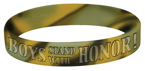 Boys Stand With Honor! Silicone Bracelet Boys Stand With Honor! Silicone Bracelet