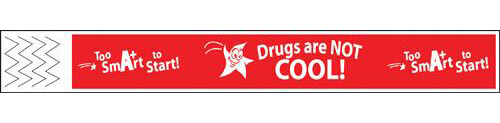 Bracelet: Drugs Are Not Cool! Tyvek Bracelet Bracelet: Drugs Are Not Cool! Tyvek Bracelet